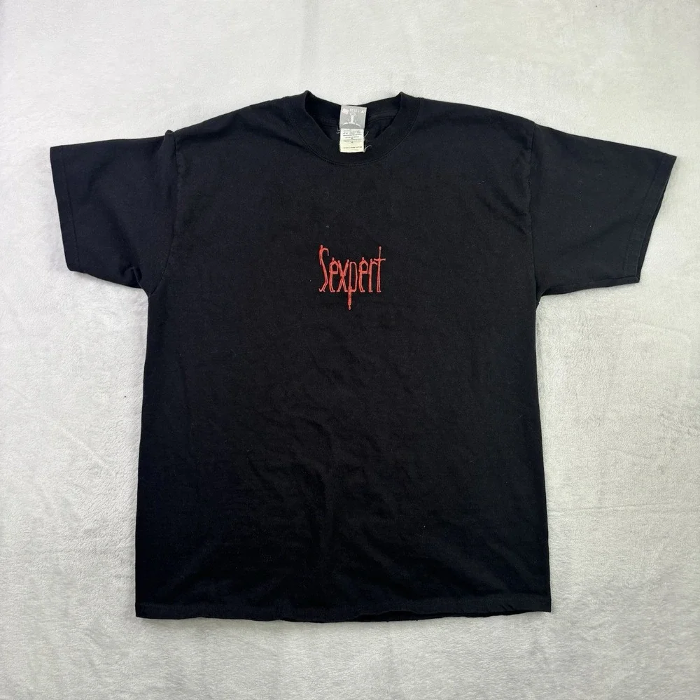 VTG Sexpert UAT University Advancing Technology Black SS Graphic Shirt Men's L